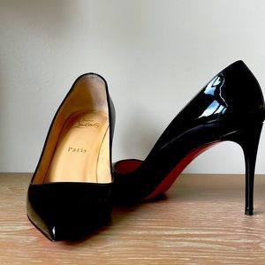 Christian Louboutin Pigalle Follies 85 MM Black Patent Leather Pumps
